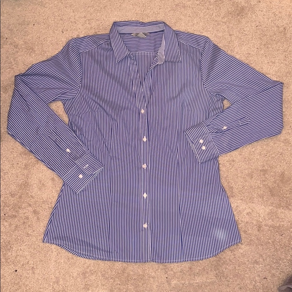 Button Up Striped Top